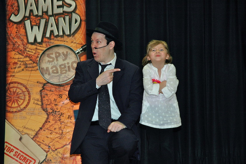 James Wand performing his school magic show
