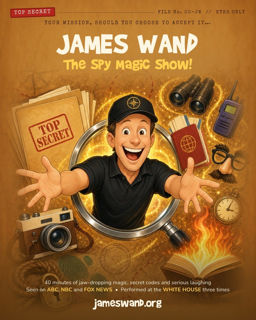The Spy Magic Show social graphic, portrait