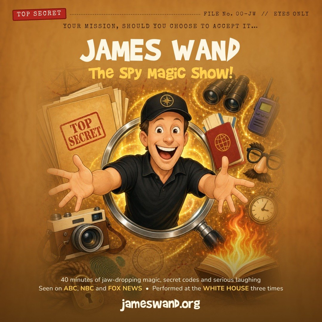 The Spy Magic Show social graphic, square