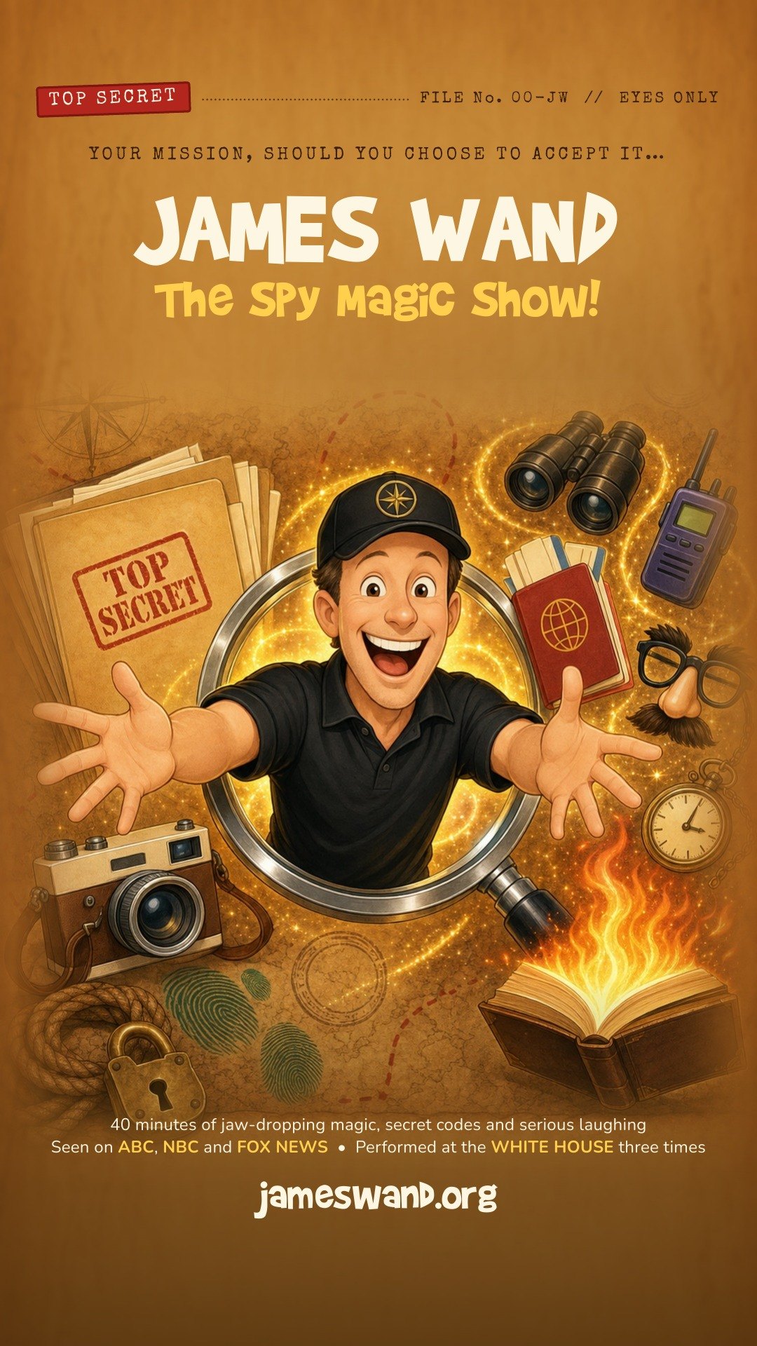 The Spy Magic Show graphic for Stories and Reels